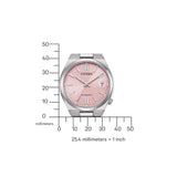 Citizen Mechanical Pink Dial Stainless Steel Strap Women Watch NJ0200-50Z