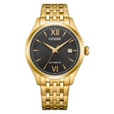 Citizen Mechanical Gold Stainless Steel Strap Men's Watch NJ0242-50E