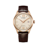 Citizen Mechanical Brown Calf Leather Strap Men's Watch NJ0243-06A