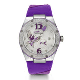 NSquare Gracefully Purple Genuine Leather Strap Women's Watch - NP01.1