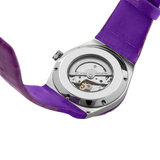 NSquare Gracefully Purple Genuine Leather Strap Women's Watch - NP01.1