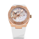 NSquare Gracefully White Genuine Leather Strap Women's Watch - NP01.2