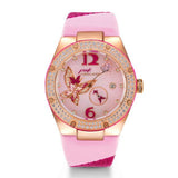 NSquare Gracefully Pink Genuine Leather Strap Women's Watch - NP01.3
