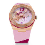 NSquare Gracefully Pink Genuine Leather Strap Women's Watch - NP01.3