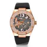NSquare Gracefully Black Genuine Leather Strap Women's Watch - NP01.5