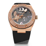 NSquare Gracefully Black Genuine Leather Strap Women's Watch - NP01.5