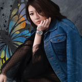 NSquare Gracefully Black Genuine Leather Strap Women's Watch - NP01.5