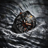 NSquare Ocean Speed Diver Swiss Black Rubber Strap Men's Watch - NS27.1