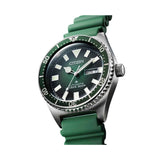 Citizen Mechanical Green Dial Synthetic Rubber Strap Men Watch NY0121-09X