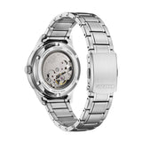 CITIZEN MECHANICAL BLUE DIAL STAINLESS STEEL WATCH NY4058-79L