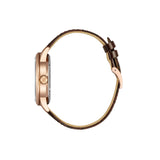 Citizen Mechanical Rose Gold Dial Leather Strap Men's Watch NY4062-04X