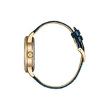 Citizen Mechanical Blue Leather Strap Men's Watch NY4063-01L