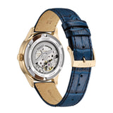 Citizen Mechanical Blue Leather Strap Men's Watch NY4063-01L