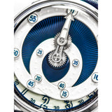 Mandetbrote Mechanical Exception Leather Strap Men's Watch - Orbital | Navy Silver