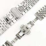 Stainless Steel Watch Bracelet: Butterfly Clasp