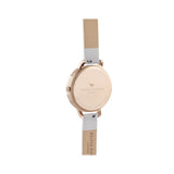 Olivia Burton Sunray Blush White Leather Strap Women Watch OB16DE08