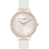 Olivia Burton Demi Blush Sunray Leather Strap Women Watch OB16DE13