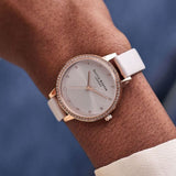 Olivia Burton Demi Blush Sunray Leather Strap Women Watch OB16DE13