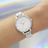 Olivia Burton Silver Glitter Dial Sparkle Stainless Steel Strap Women Watch OB16GD68