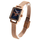 Olivia Burton Blue Dial Rose Gold Milanese Strap Women Watch OB16MC63