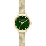 Olivia Burton Green Dial Gold Milanese Strap Women Watch OB16MN12
