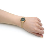 Olivia Burton Green Dial Gold Milanese Strap Women Watch OB16MN12
