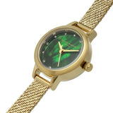 Olivia Burton Green Dial Gold Milanese Strap Women Watch OB16MN12