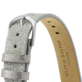 Olivia Burton Glitter Gray Leather Strap Women Watch OB16US49