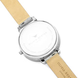 Olivia Burton Glitter Gray Leather Strap Women Watch OB16US49