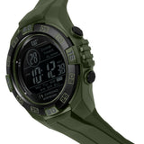 Caterpillar Digital Green Olive Army Silicone Strap Men's Watch OC.167.23.143
