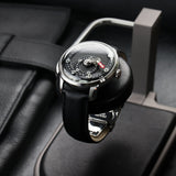 Mandetbrote Mechanical Exception Leather Strap Men's Watch - Orbital | Black