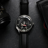 Mandetbrote Mechanical Exception Leather Strap Men's Watch - Orbital | Black