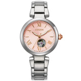 Citizen Mechanical Silver Stainless Steel Strap Women's Watch PR1050-68W