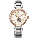 Citizen Mechanical Silver Stainless Steel Strap Women's Watch PR1054-67A