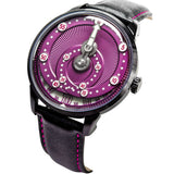 Mandetbrote Mechanical Exception Leather Strap Men's Watch - Orbital | Purple Crush