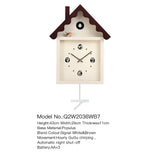 Mapple Leaf Alpine Cuckoo Pendulum Wall Clock – Signal White Model 2036