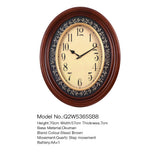 Mapple Leaf Canterbury Oval Wall Clock – Steed Brown Model 5365#