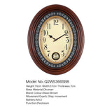 Mapple Leaf Canterbury Oval Pendulum Wall Clock – Steed Brown Model 5366#
