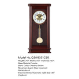 Mapple Leaf Regent Tall Chime Mantel Clock – Chestnut Brown Model 8031#