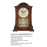 Mapple Leaf Windsor Arch Carousel Chime Mantel Clock – Wine Red Model 8036R#
