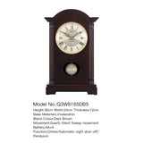 Mapple Leaf Oxford Pendulum Mantel Clock – Dark Brown Model 8065#