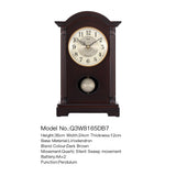 Mapple Leaf Oxford Pendulum Mantel Clock – Dark Brown Model 8065#