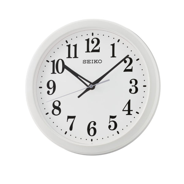 Seiko Clock White Dial Round Wall Clock QHA012W