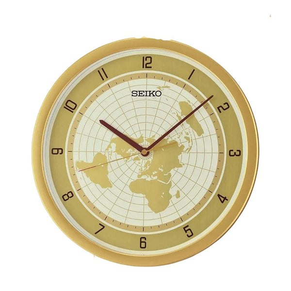 Seiko Clock Gold Case Wall Clock QXA814G