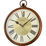 Seiko Clock Brown Case Wall Clock QXA837B
