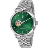 Maserati Epoca Green Dial Men's Watch - Open Heart | R8823118019