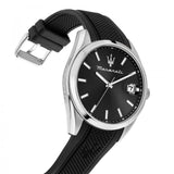 Maserati Attrazione Black Dial And Silicone Strap Men Watch R8851151004