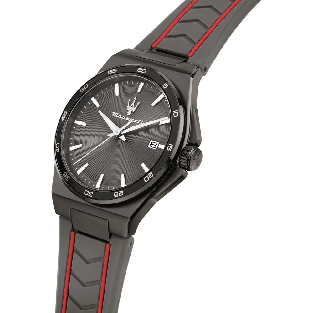 Maserati Velocita Grey Silicone Strap Men's Watch R8851153004