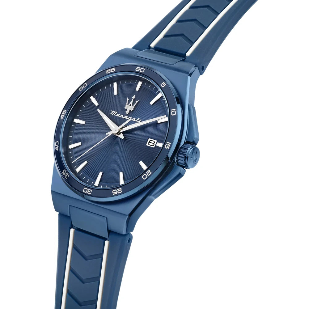 Maserati Velocita Blue Silicone Strap Men's Watch R8851153005