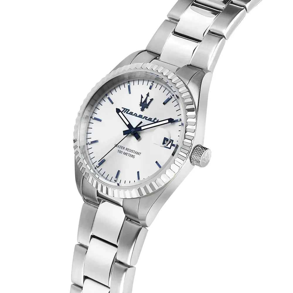 Maserati Competizione Precision Silver Men’s Watch - Date Display | R8853100045